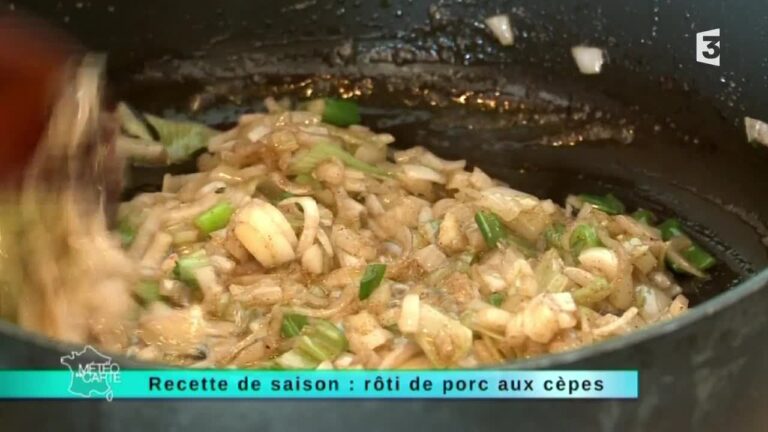 Roti de porc aux cepes