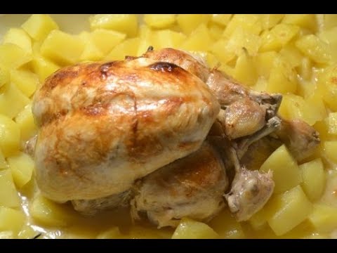 Poulet au vin blanc et pomme de terre