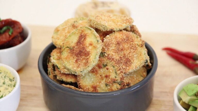 Chips de courgette parmesan au four