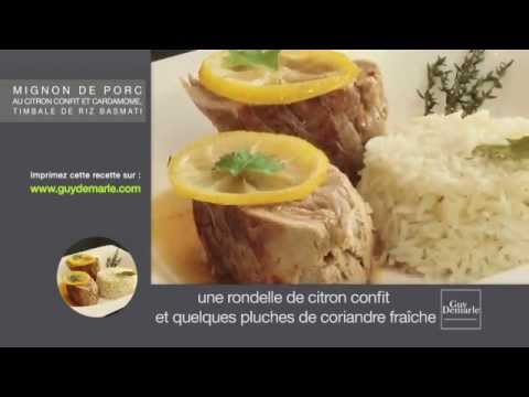 Filet mignon de porc au citron confit