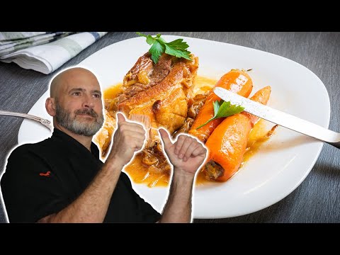 Roti de porc pomme de terre carotte