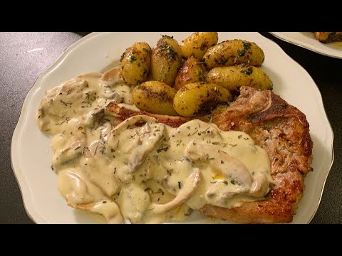 Cotelette de veau sauce champignon
