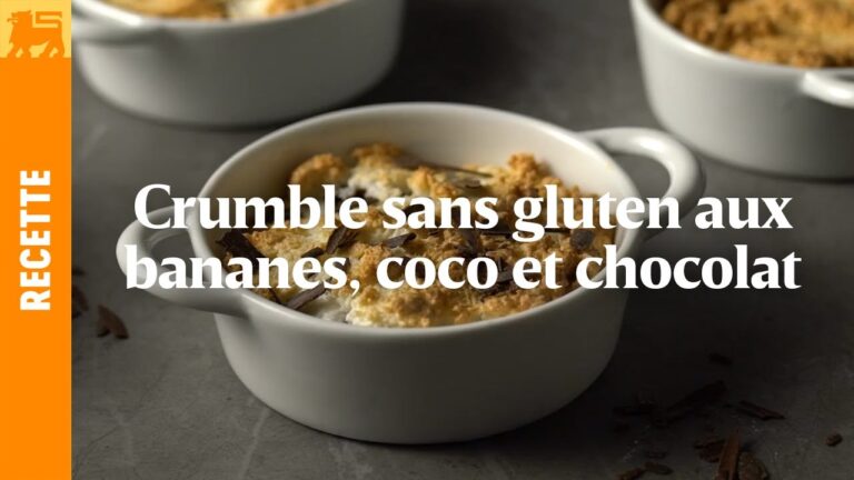 Crumble banane chocolat sans gluten