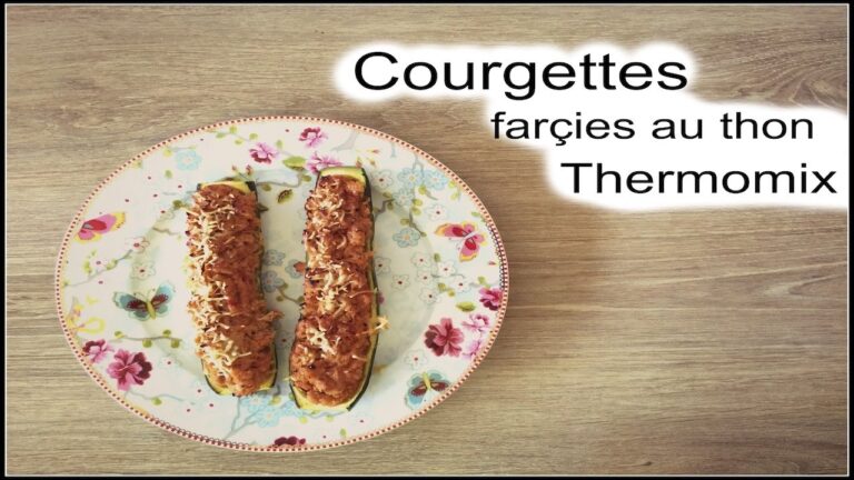 Courgettes farcies au thon thermomix