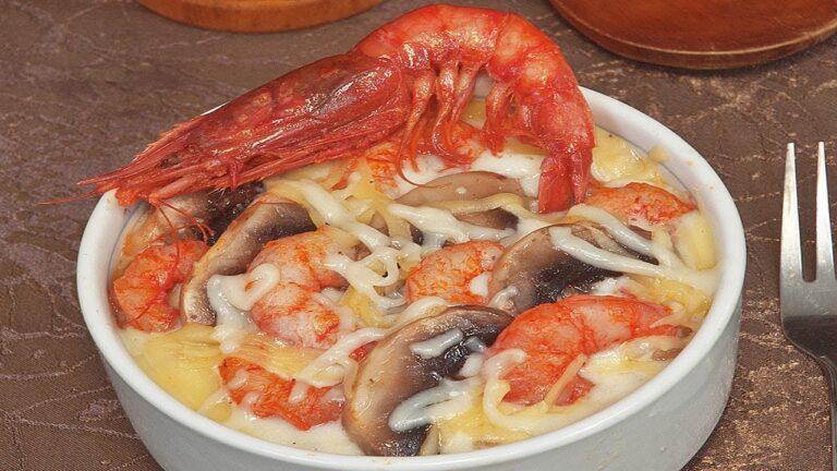 Recette gratin de crevettes sauce bechamel