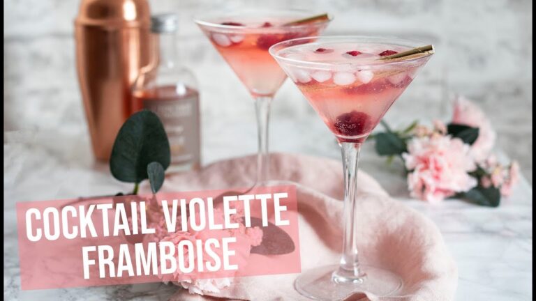 Cocktail avec sirop de violette