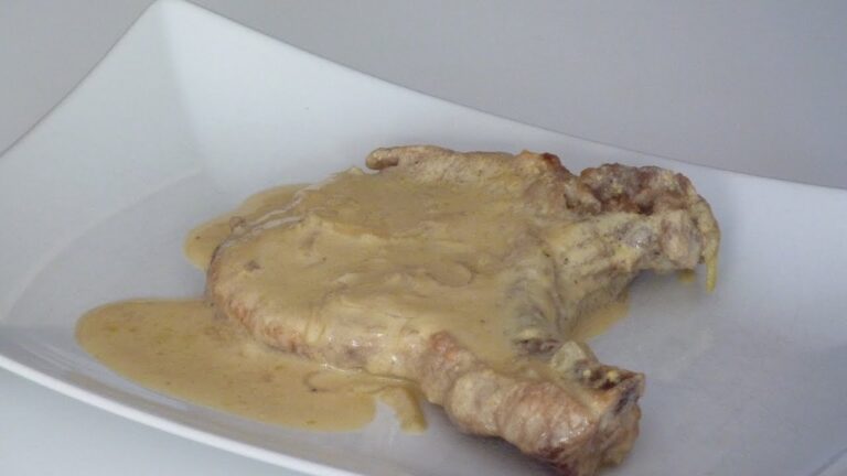 Cote de porc sauce roquefort