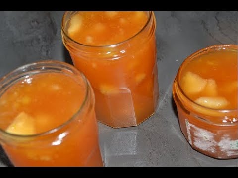 Confiture de peches de vigne et pommes
