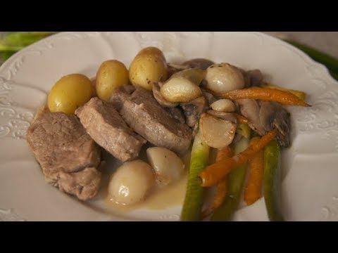 Filet mignon à la crème et vin blanc au four