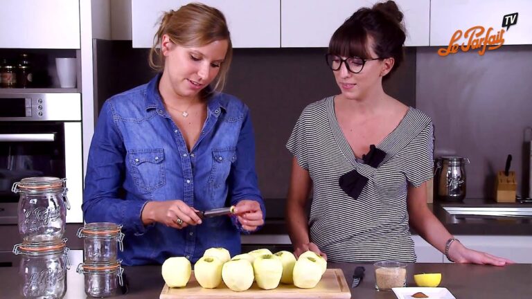 Conserve de pommes en bocaux