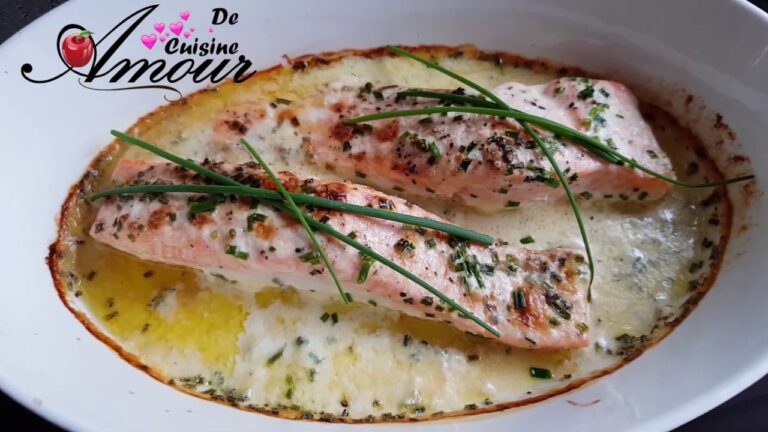Saumon au four creme ciboulette | Actualisé août 2025