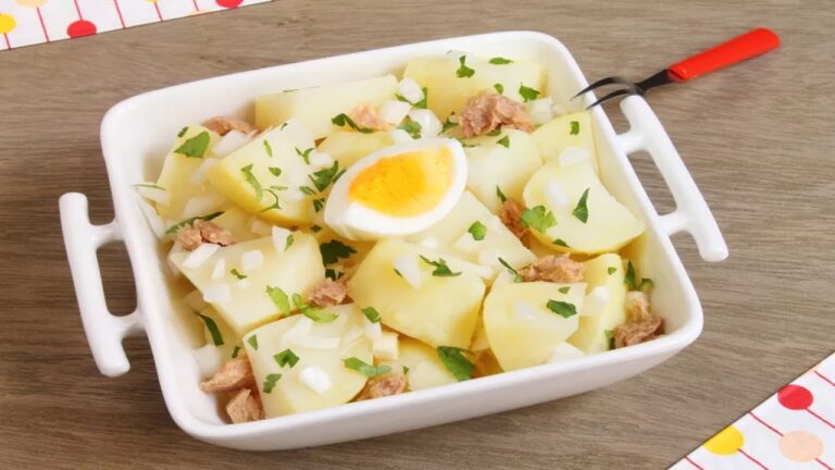 Salade pommes de terre thon oeufs durs