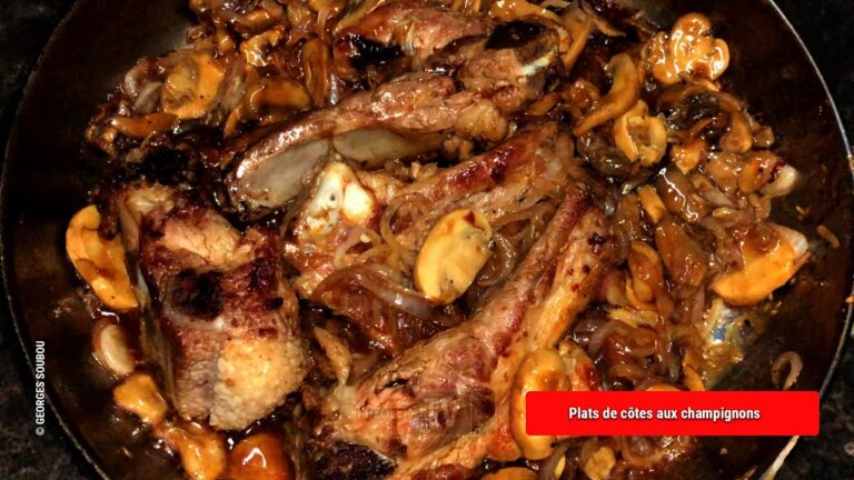Plat de c&ocirc;te de porc aux lentilles