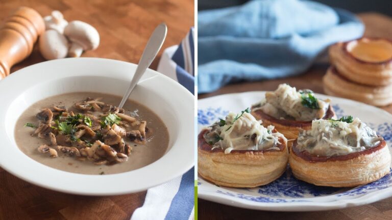 Recette vol au vent au poulet cr&egrave;me de champignon