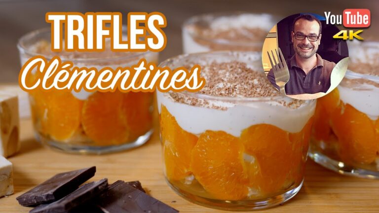 Dessert avec clementines et chocolat