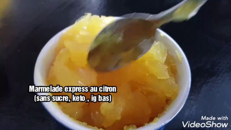 Compote de citron sans sucre
