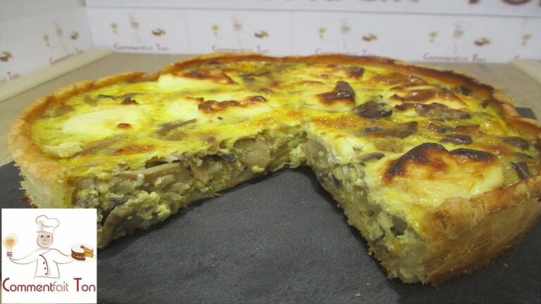 Tarte aux champignons sans oeufs