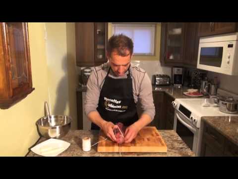 R&ocirc;ti de porc farci au fromage