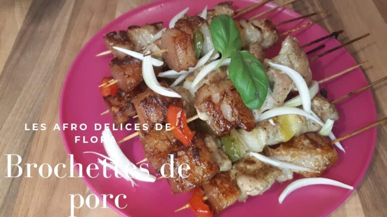 Brochettes de porc au four