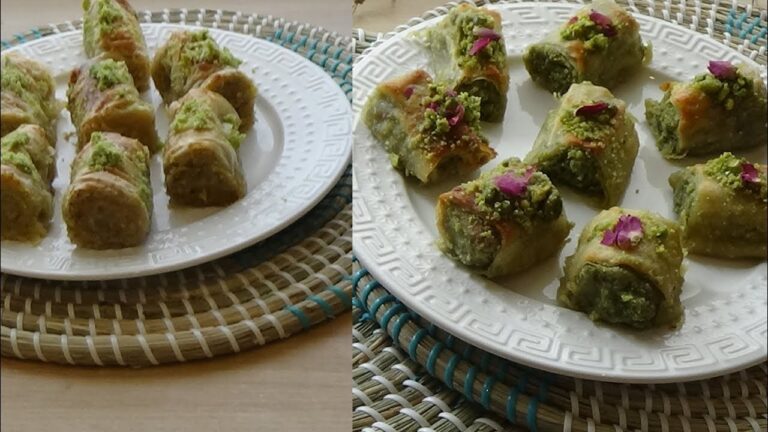 Baklava avec feuille de brick