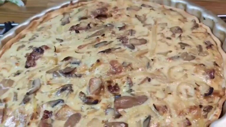 Tarte aux champignons sans creme