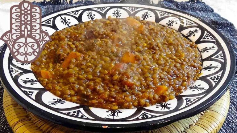 Recette lentilles marocaine avec viande