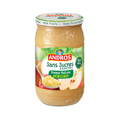 Calorie compote andros sans sucre ajout&eacute;