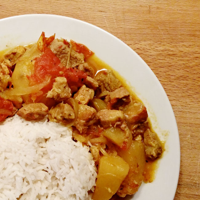 Cari de porc à la réunionnaise