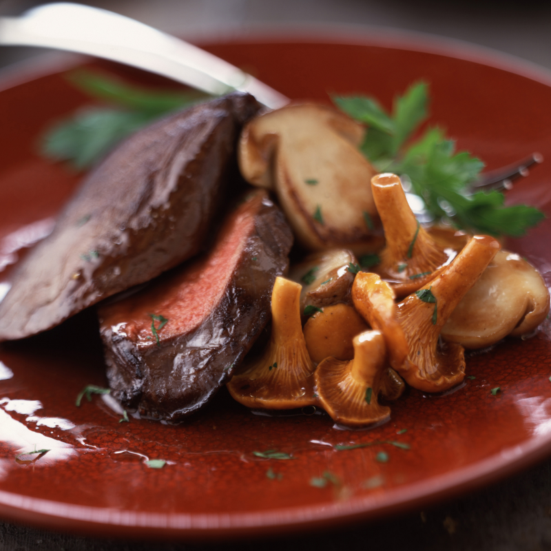 Filet de faon aux champignons