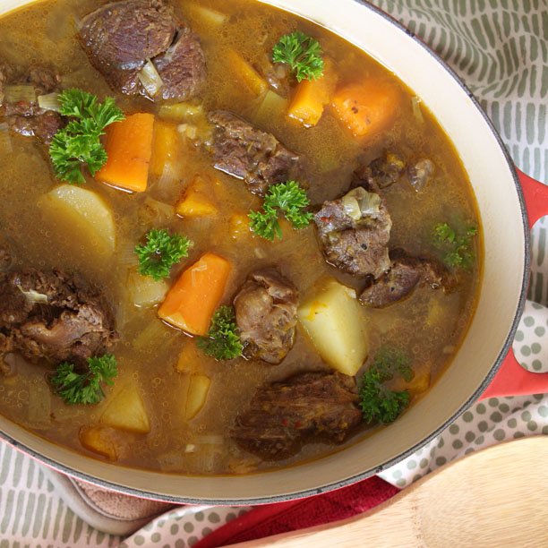 Soupe avec viande de boeuf