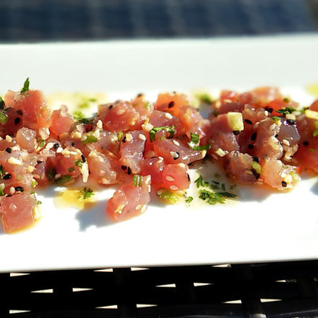 Tartare de thon sauce soja